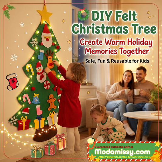 🎄 Kids DIY Felt Christmas Tree – Create, Decorate & Make Holiday Memories ✨🎁