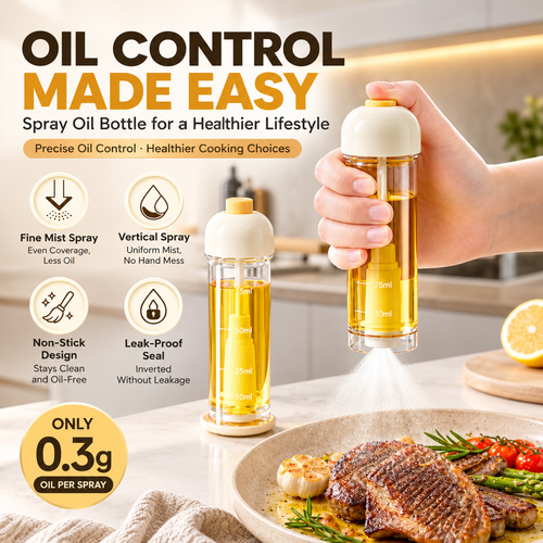 🔥Buy 1 Get 1 Free🍳Press Down Oil Sprayer Bottle For Cooking – Easy Spray Design For Even Oil Coverage