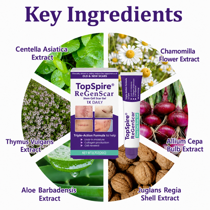 TopSpire® ReGenScar Stem Cell Scar Gel | Say goodbye to stubborn scars