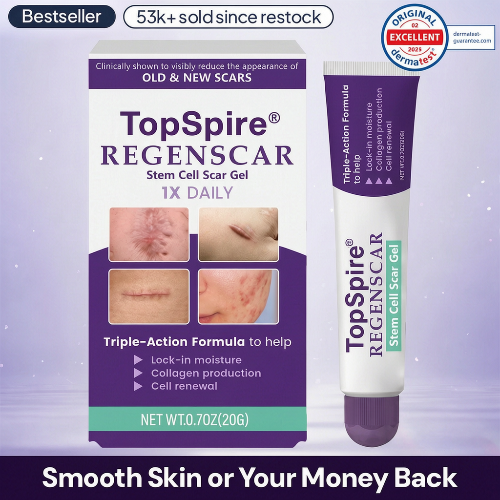 TopSpire® ReGenScar Stem Cell Scar Gel | Say goodbye to stubborn scars