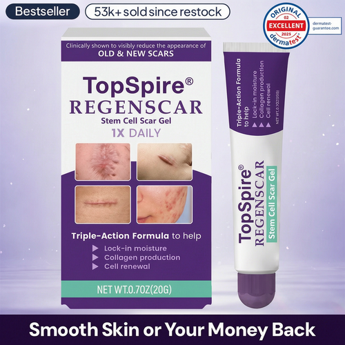 TopSpire® ReGenScar Stem Cell Scar Gel | Say goodbye to stubborn scars