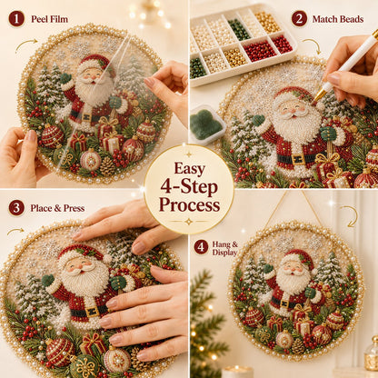 🔥Last Day 50% OFF - 🌸🌻🍂🎄 Four Seasons & Holiday Pearl Art Hanging Wreath Kit ✨