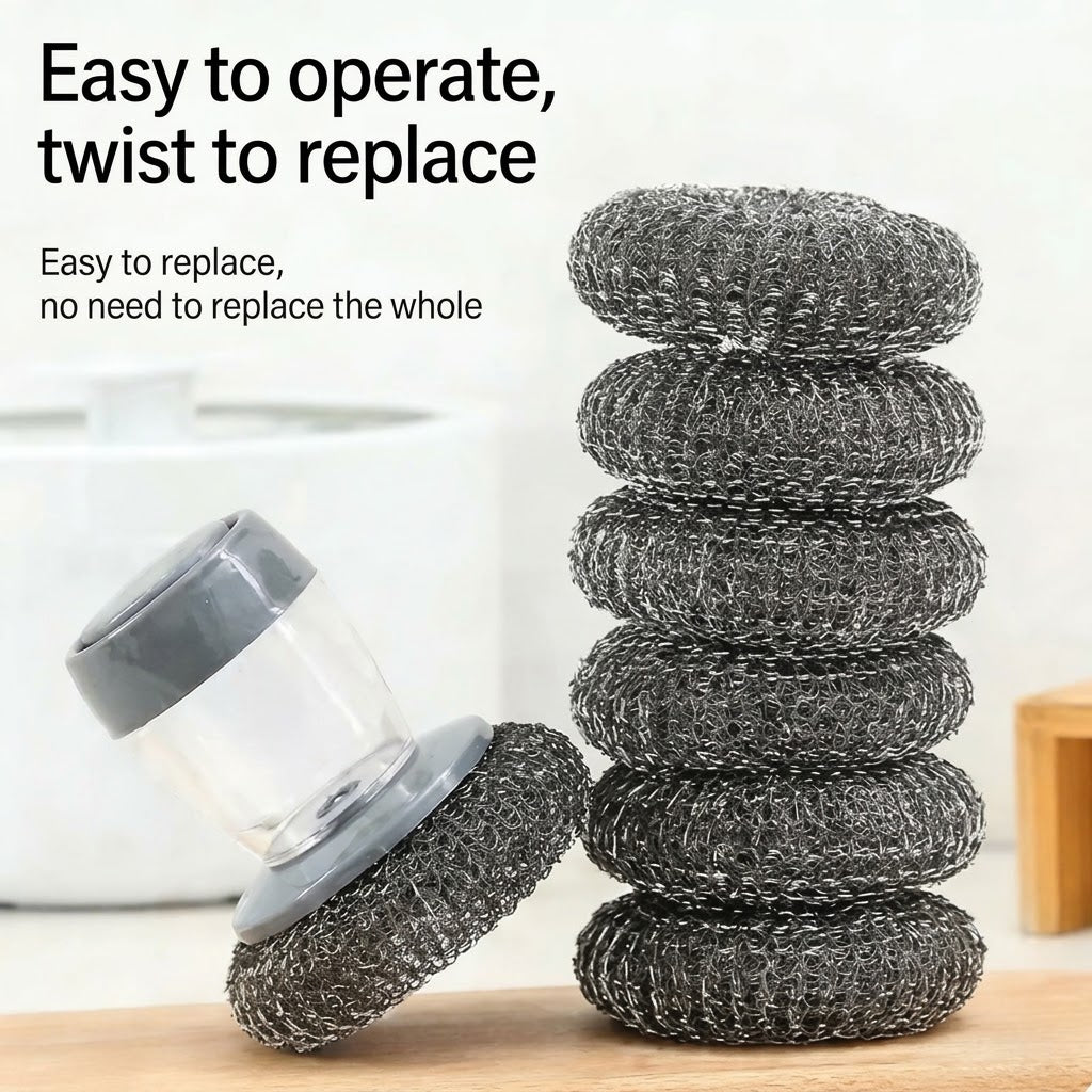 🧼Plastic Auto-Dispense Dish Brush- Multifunctional Pot Scrubber