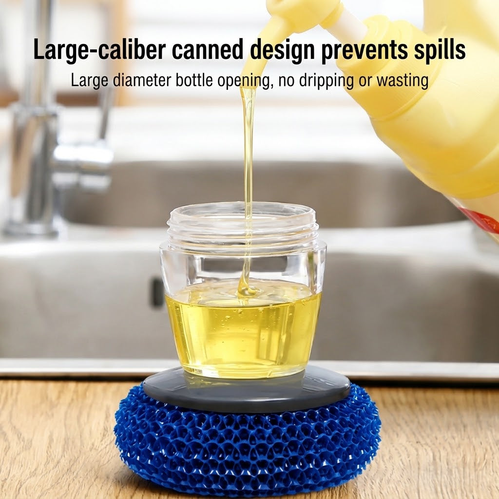 🧼Plastic Auto-Dispense Dish Brush- Multifunctional Pot Scrubber