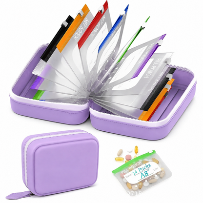 14-Pouch Travel Pill Organizer – Waterproof Medicine & Vitamin Case