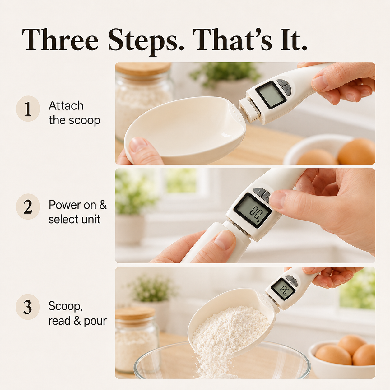✨ Digital Measuring Scoop Scale – Smarter Kitchen Prep