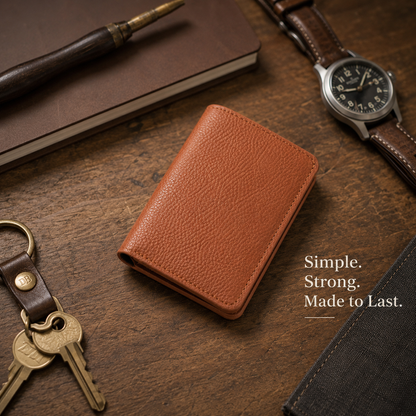 🔥100% Handmade Full-Grain Leather Wallet (Daniel Brooks 𝐇𝐚𝐧𝐝𝐦𝐚𝐝𝐞) - BUY 2 FREE SHIPPING