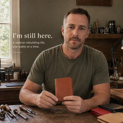 🔥100% Handmade Full-Grain Leather Wallet (Daniel Brooks 𝐇𝐚𝐧𝐝𝐦𝐚𝐝𝐞) - BUY 2 FREE SHIPPING