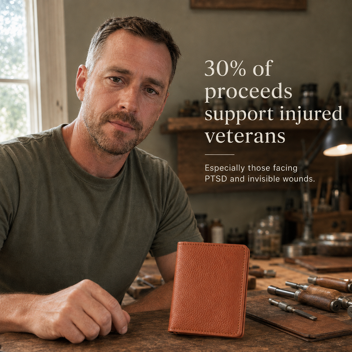 🔥100% Handmade Full-Grain Leather Wallet (Daniel Brooks 𝐇𝐚𝐧𝐝𝐦𝐚𝐝𝐞) - BUY 2 FREE SHIPPING