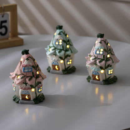 ✨Ceramic Fairy Cottage Desk Light