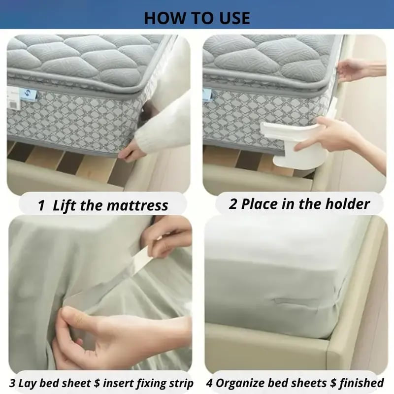 🔥😴Secure Fit Sheet Holders – Wrinkle-Free. Slip-Free Bed