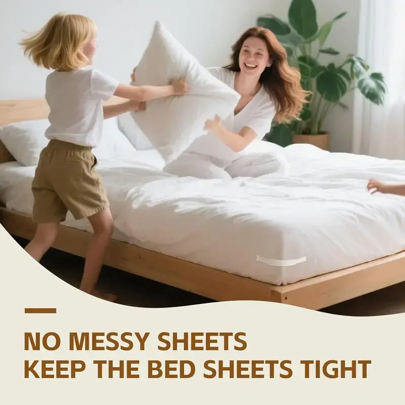 🔥😴Secure Fit Sheet Holders – Wrinkle-Free. Slip-Free Bed