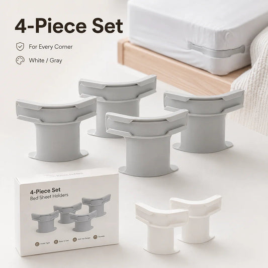 🔥😴Secure Fit Sheet Holders – Wrinkle-Free. Slip-Free Bed