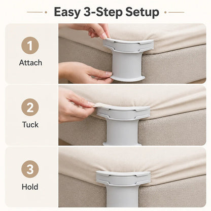 🔥😴Secure Fit Sheet Holders – Wrinkle-Free. Slip-Free Bed