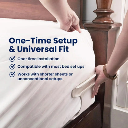 🔥😴Secure Fit Sheet Holders – Wrinkle-Free. Slip-Free Bed