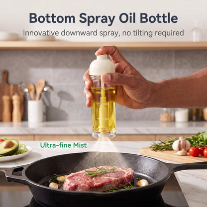 🔥Buy 1 Get 1 Free🍳Press Down Oil Sprayer Bottle For Cooking – Easy Spray Design For Even Oil Coverage