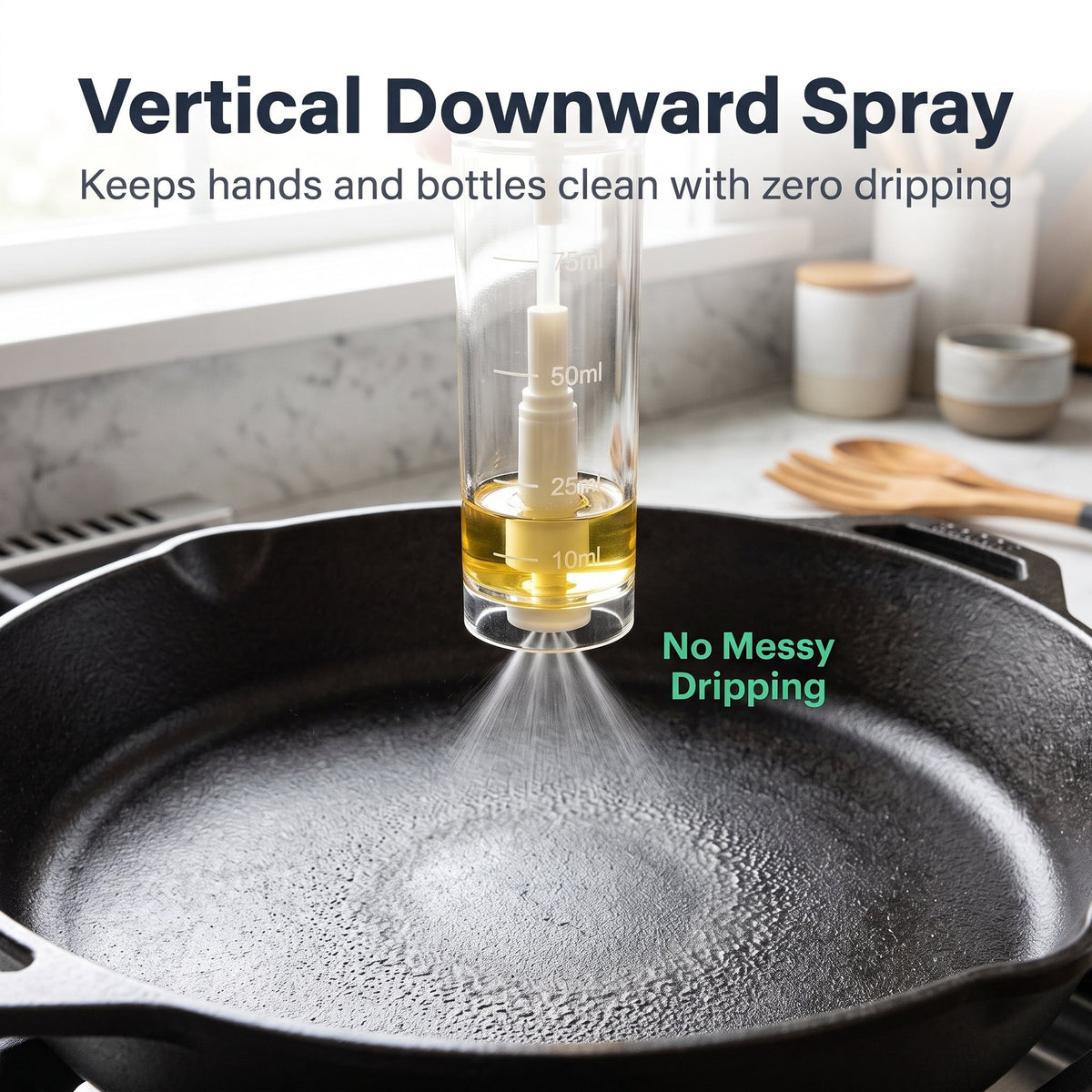 🔥Buy 1 Get 1 Free🍳Press Down Oil Sprayer Bottle For Cooking – Easy Spray Design For Even Oil Coverage
