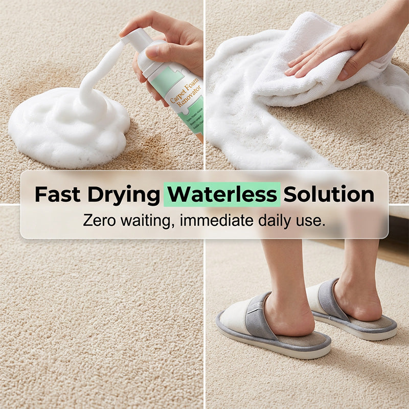 ⏳Time-Limited Special⏰Waterless Carpet Cleaning Foam – Instant stain lift, no wet mess. Advanced micro‑foam penetrates deep – just foam & wipe! 🏠💨